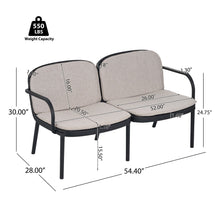 Load image into Gallery viewer, Luna - Outdoor Patio 3 Pieces Chat Set