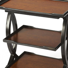 Load image into Gallery viewer, Manufactured Wood Rectangular End Table With Two Shelves - Cherry