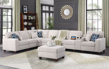 Load image into Gallery viewer, Ted - Sectional Sofa With Ottoman - Beige