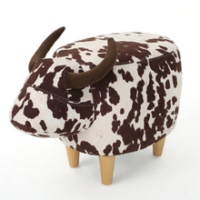 Load image into Gallery viewer, Cow Shaped Ottoman Footstool