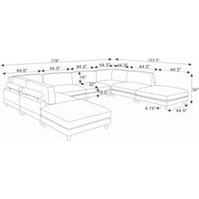 Load image into Gallery viewer, Modern Modular Sectional With Adjustable Back Support