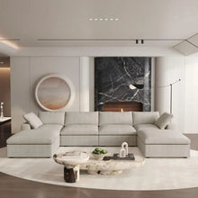 Load image into Gallery viewer, Blend Modular U Shaped Six Piece Sofa Chaise Sectional - Khaki