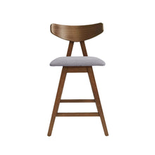 Load image into Gallery viewer, Mid Century Modern Counter Stool With V Shape Frame And Upholstered Seating