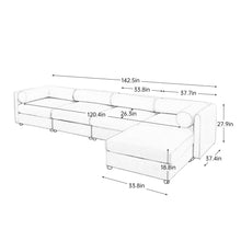 Load image into Gallery viewer, Contemporary Elegant Sofa With Storage And Ottoman