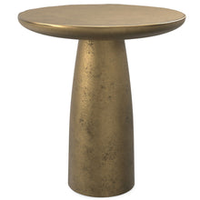 Load image into Gallery viewer, Round End Table Aluminum - Antiqued Brass