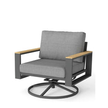Load image into Gallery viewer, All Weather Swivel Patio Dining Chairs With Cushions - Gray