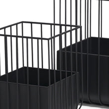 Load image into Gallery viewer, Wire Cage Square Pot Planters (Set of 2) - Black