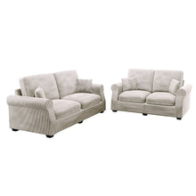 Load image into Gallery viewer, Contemporary 2 Piece Sofa Set With Matching Pillows