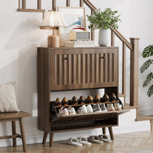 Load image into Gallery viewer, Shoe Cabinet, Storage Unit For Hallways - Walnut