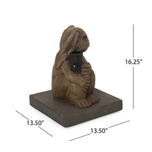 Load image into Gallery viewer, Hand Crafted Rabbit Umbrella Base With Playful Design - Light Brown