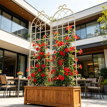 Load image into Gallery viewer, Metal Garden Rustproof Trellis For Climbing Plants Outdoor Flower Support