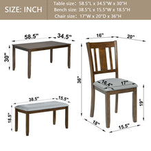 Load image into Gallery viewer, Kitchen Dining Set, Rectangular Dining Table With Upholstered Chairs