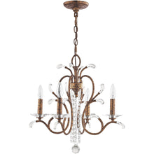 Load image into Gallery viewer, 19" Four Light Dimmable Chandelier With Shades - Bronze