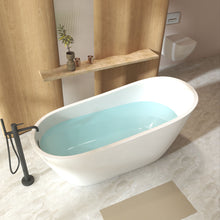 Load image into Gallery viewer, Special-Shaped Freestanding Slipper Bathtub, Overflow & Pop Up Drain