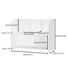 Load image into Gallery viewer, Bookcase With 4 Compartments, Storage Shelf For Toys And Books - White