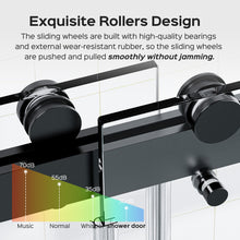 Load image into Gallery viewer, Frameless Double Sliding Shower Door In, Thick Tempered Glass, Reversible Installation