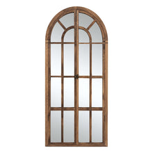 Load image into Gallery viewer, 71" Solid Wood Arch Framed Full Length Mirror - Brown