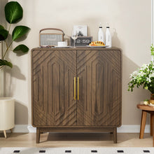 Load image into Gallery viewer, Sideboard Buffet Cabinet With Carved Doors And Adjustable Layer Board