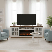Load image into Gallery viewer, Fireplace TV Stand Console & Fixed Shelves