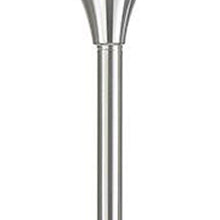 Load image into Gallery viewer, Torchiere Floor Lamp With White Frosted Glass Dome Shade - Nickel