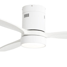 Load image into Gallery viewer, Indoor / Outdoor Ceiling Fan With Blades, Reversible DC Motor, Remote Controlled LED Light - White