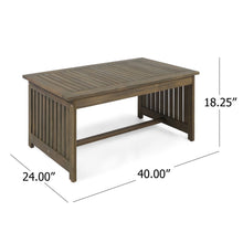 Load image into Gallery viewer, Acacia Wood Rectangular Patio Coffee Table For Outside