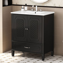 Load image into Gallery viewer, Vintage Style Bathroom Vanity With Sink, Multi Functional Storage, Soft-Closing Door