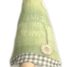 Load image into Gallery viewer, Fabric Christmas Standing Gnome Tabletop Sculpture (493009) - Green / White