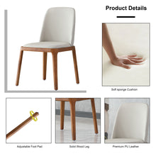 Load image into Gallery viewer, Modern Dining Chairs, Wooden Legs (Set of 2) - Gray