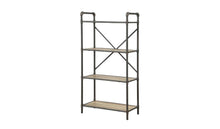 Load image into Gallery viewer, Four Tier Etagere Bookcase - Gray / Brown