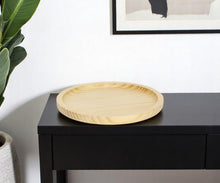 Load image into Gallery viewer, 9" Solid Wood Handmade Round Vanity Tray - Natural