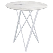 Load image into Gallery viewer, Halverson - Round Top Bar Table - White / Silver