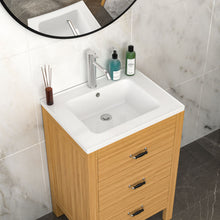 Load image into Gallery viewer, Rectangular Single Vanity Top With 1 Faucet Hole And Overflow Ceramic