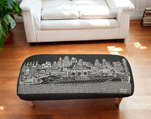 Load image into Gallery viewer, Wool Ottoman - Black / Brown