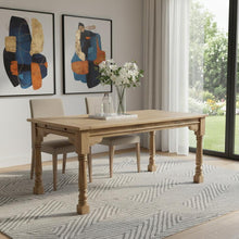Load image into Gallery viewer, Solid Wood Self-Storing Leaf Extendable Dining Table - Brown