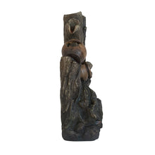 Load image into Gallery viewer, Decorative 4 Tier Broken Pot Water Fountain With LED Light - Brown