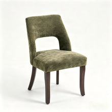 Load image into Gallery viewer, Upholstered Dining Chair With Curved Legs (Set of 2) - Green