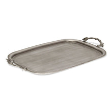 Load image into Gallery viewer, 19" Cast Iron Handmade Vanity Tray With Handles - Silver