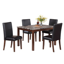 Load image into Gallery viewer, Dining Table With 4 Upholstered Side Chairs