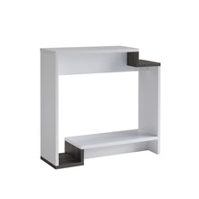 Load image into Gallery viewer, Contemporary Console Table With Two Open Shelves - White / Gray