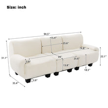 Load image into Gallery viewer, 3 Seater Sofa Couch With Curved Armrests