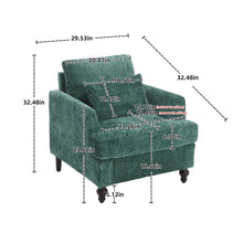Load image into Gallery viewer, Modern Mid Century Wood Frame Armchair With Tufted Design
