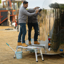 Load image into Gallery viewer, Work Platform Aluminum Portable Bench Folding Ladder Ansi Capacity 225 Lbs 40" - Gray