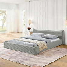 Load image into Gallery viewer, Modern Upholstered Bed Frame With Curved Headboard