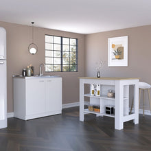 Load image into Gallery viewer, Stainless Steel Counter Utility Cabinet Utility Sink - Natural / White
