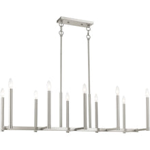 Load image into Gallery viewer, 18" Ten Light Dimmable Chandelier With Shades - Nickel