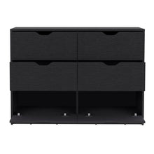 Load image into Gallery viewer, Four Drawer Double Dresser - Black