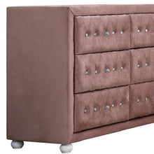 Load image into Gallery viewer, Solid Wood Six Drawer Double Dresser - Pink