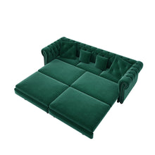 Load image into Gallery viewer, 3 In 1 Convertible Sleeper Sofa Bed With Movable Ottoman
