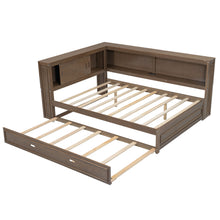 Load image into Gallery viewer, Daybed With Storage Shelves, LED, USB, And Trundle